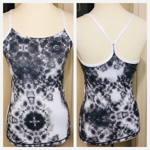 LULULEMON BLACK ROSES POWER Y TANK TOP